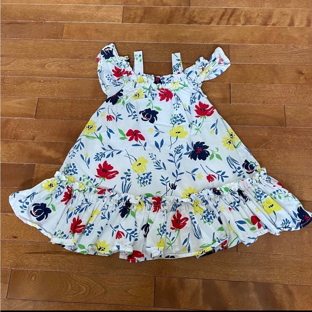 Floral Tommy Bahama Toddler Girls Dress with Ruffle Hem